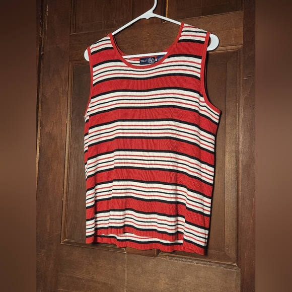 Venezia Jeans Stripped Knit Tank Top - Picture 2 of 5